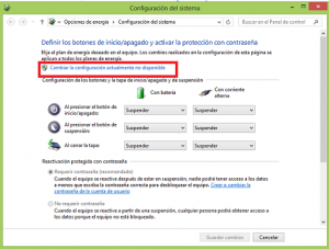 deshabilitar inicio rapido windows 8