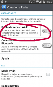 Como compartir internet desde su movil android