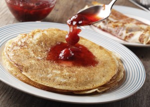 Pancakes with jam