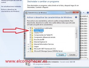 Activar telnet windows 7