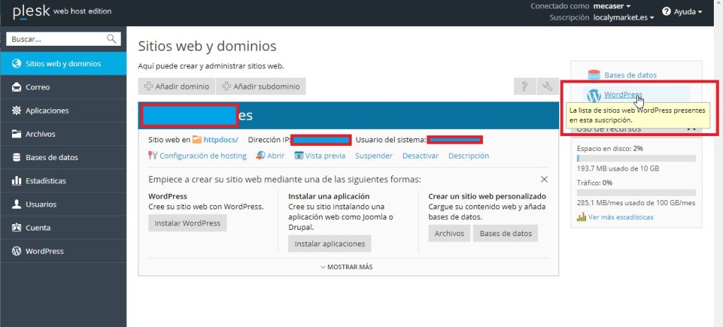 hosting wordpress