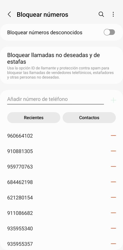 bloquear llamadas spam android 2