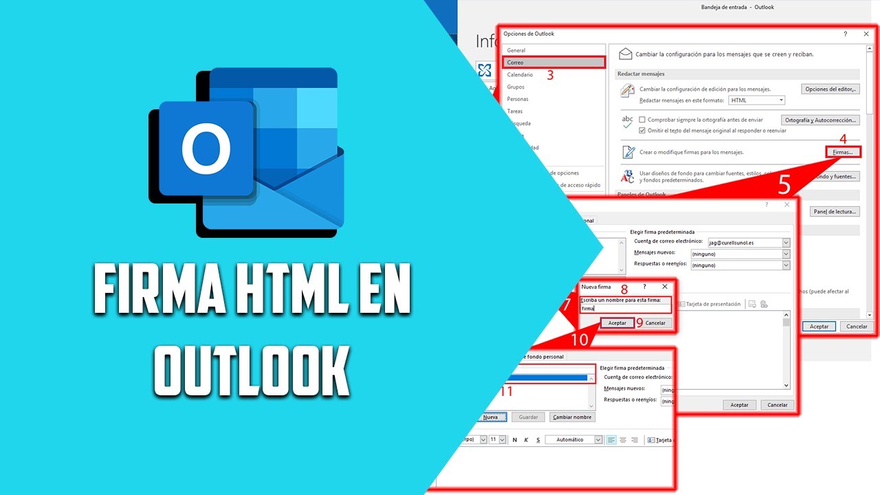 importar firma de correo html en outlook